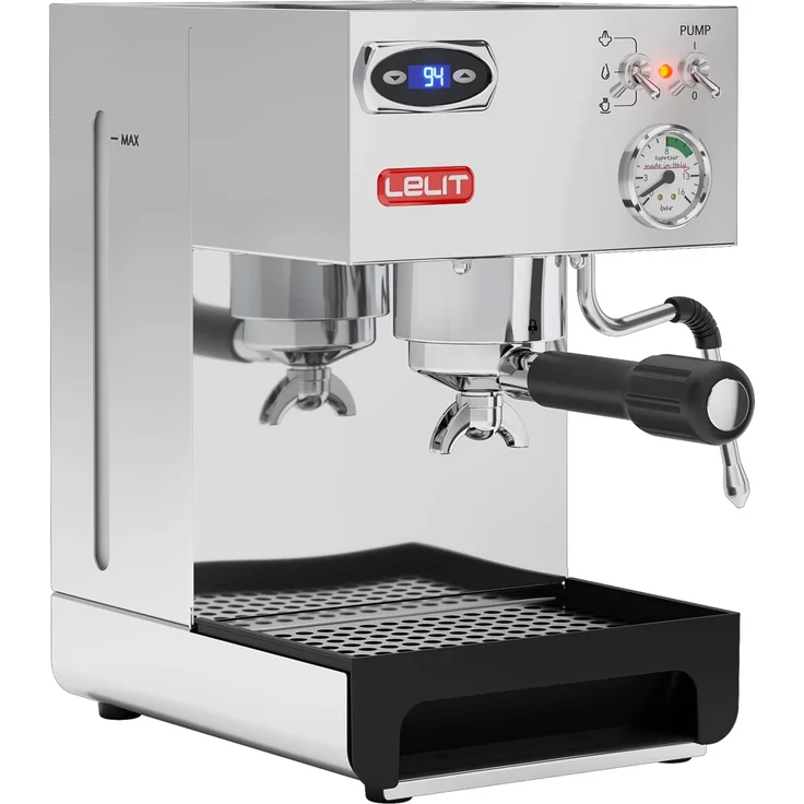 Lelit Anna PL41TEM semi-professionelle Kaffeemaschine für Espresso-Bezug, Cappuccino Pads-Kaffee-Temperaturregelung über PID-Steuerung-Edelstahl-Gehäuse, Stainless Steel, 2 liters, silber – Bild 2