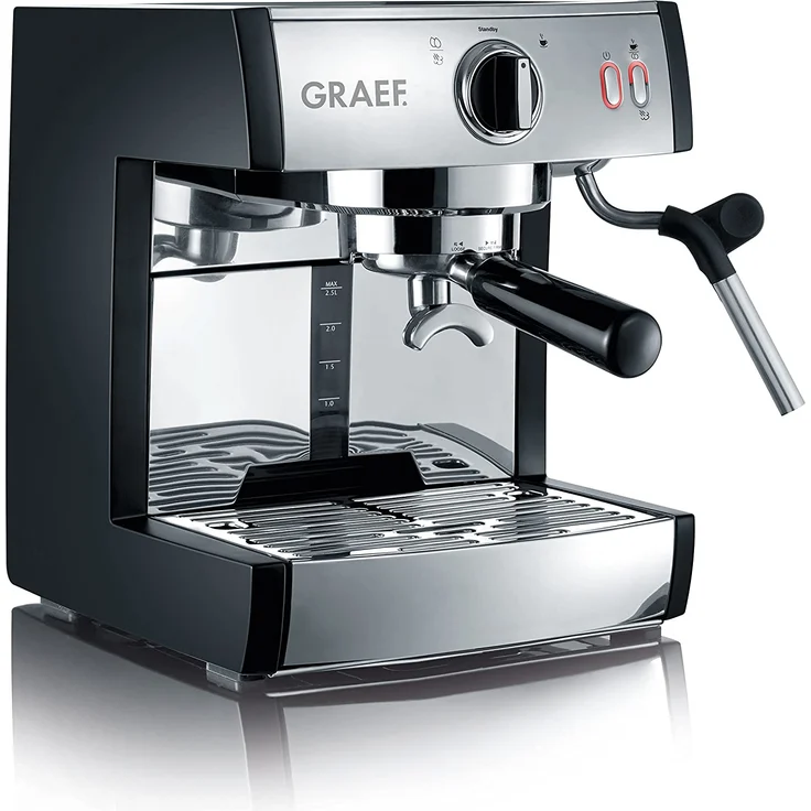 Graef ES702EU Siebträger-Espressomaschine pivalla, 1410 W, 16 Bar, schwarz-matt-edelstahl – Bild 1