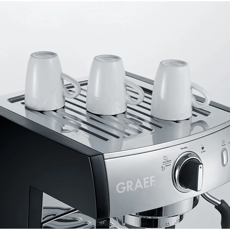 Graef ES702EU Siebträger-Espressomaschine pivalla, 1410 W, 16 Bar, schwarz-matt-edelstahl – Bild 5
