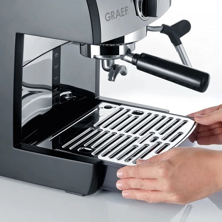 Graef ES702EU Siebträger-Espressomaschine pivalla, 1410 W, 16 Bar, schwarz-matt-edelstahl – Bild 7