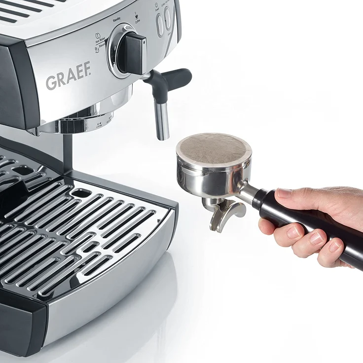 Graef ES702EU Siebträger-Espressomaschine pivalla, 1410 W, 16 Bar, schwarz-matt-edelstahl – Bild 3