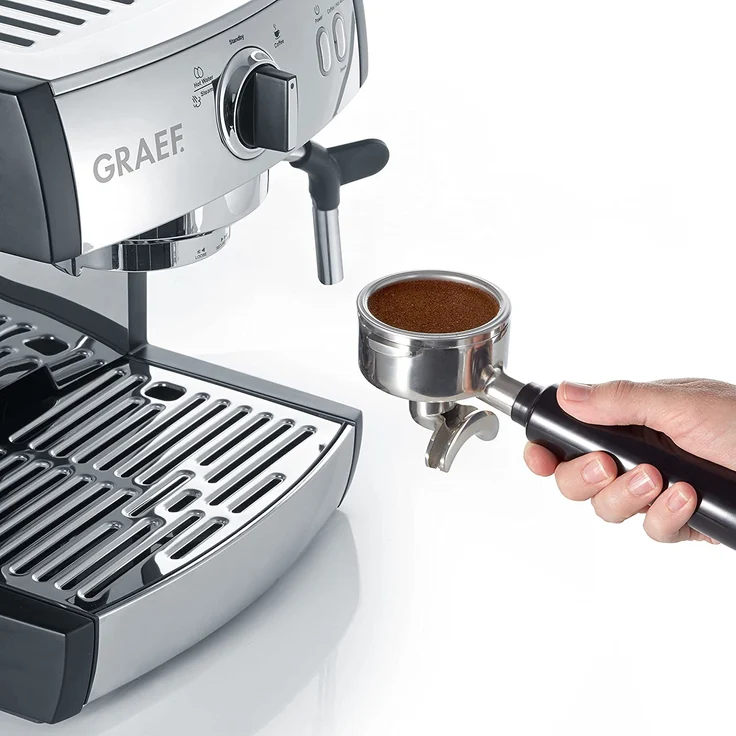Graef ES702EU Siebträger-Espressomaschine pivalla, 1410 W, 16 Bar, schwarz-matt-edelstahl – Bild 2