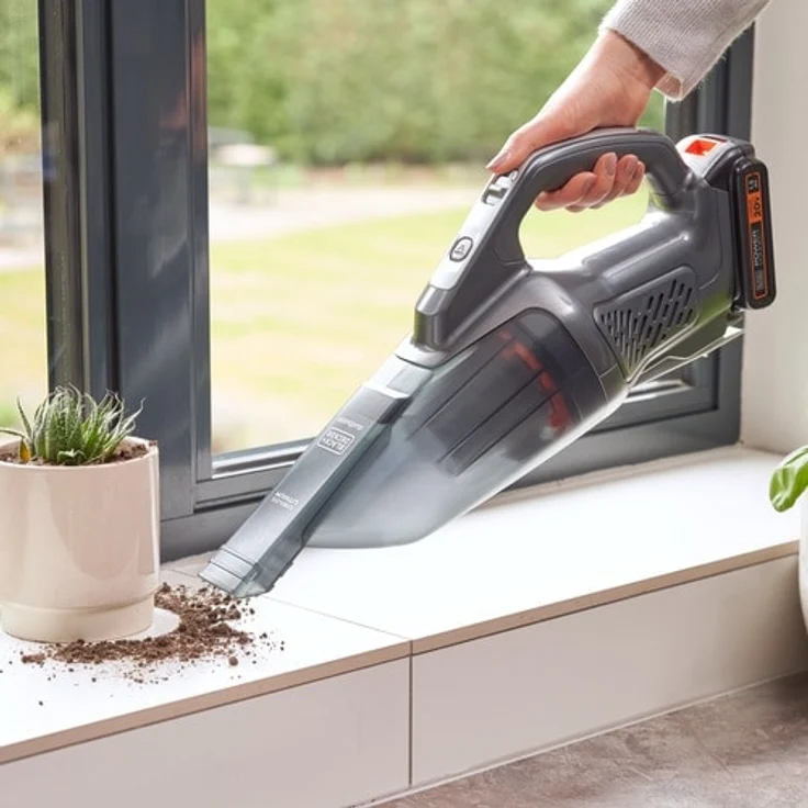 Black & Decker BCHV001C1 Dustbuster Kleinstaubsauger, 14 min Akkubetrieb, grau – Bild 2