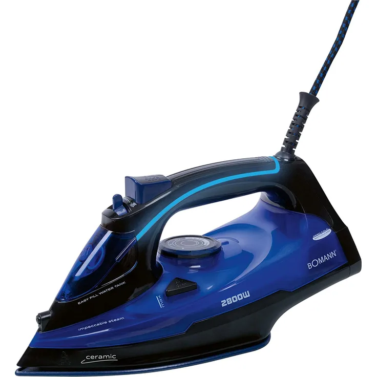 Bomann DB 6038 CB Dampfbügeleise, 2800 W, Superglide, schwarz-blau