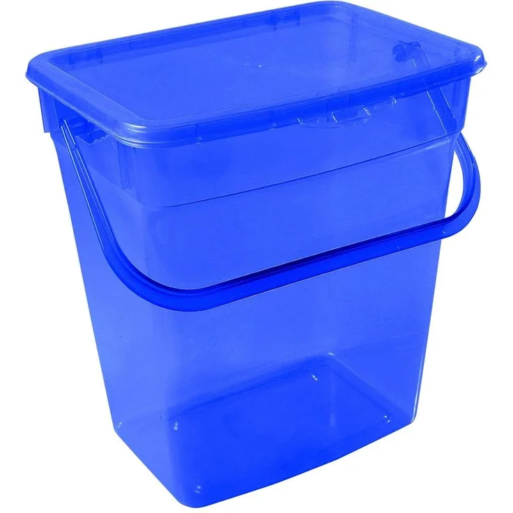 Plast Team Waschmittelbox, 10 Liter, blau-transparent – Bild 1