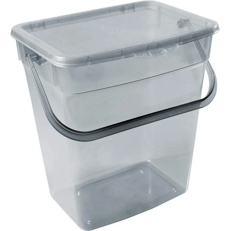 Plast Team Waschmittelbox, 6 Liter, grau-transparent – Bild 1