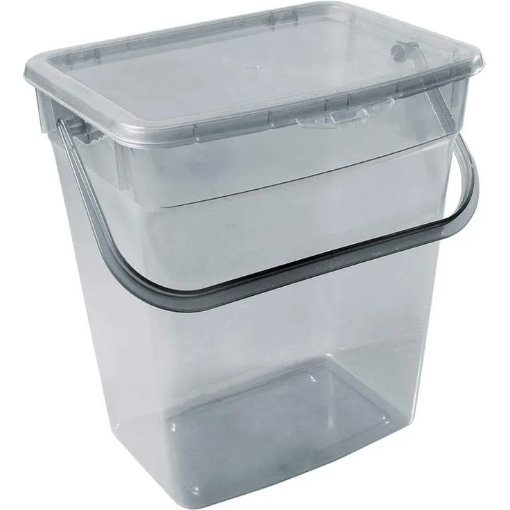 Plast Team Waschmittelbox, 6 Liter, grau-transparent