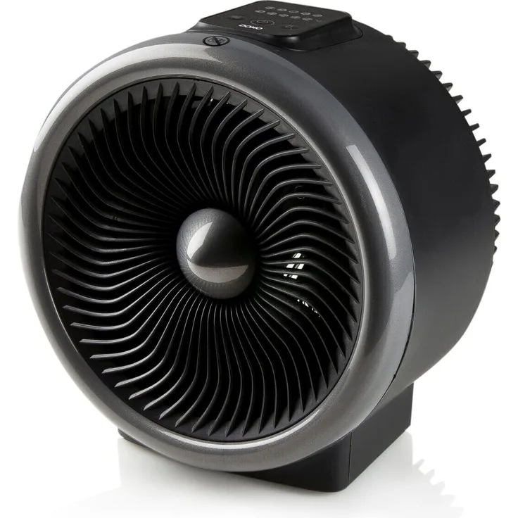 DOMO DO7326F Heizlüfter, 2000 Watt, 2 Heizstufen, schwarz, Heizlüfter