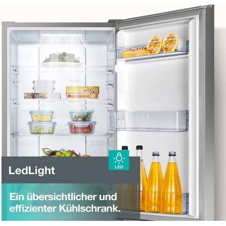 Gorenje NRK418ECS4 Kühl-Gefrierkombination, freistehend, silber, NoFrost, Multi-Airflow, Breite 55 cm – Bild 5