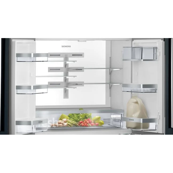 Siemens KF96RSBEA French-Door-Kühlschrank, freistehend, schwarz, NoFrost, Schnellkühlen und -gefrieren, 0-Grad-Kühlzone, Wassertank, Breite 91 cm – Bild 4