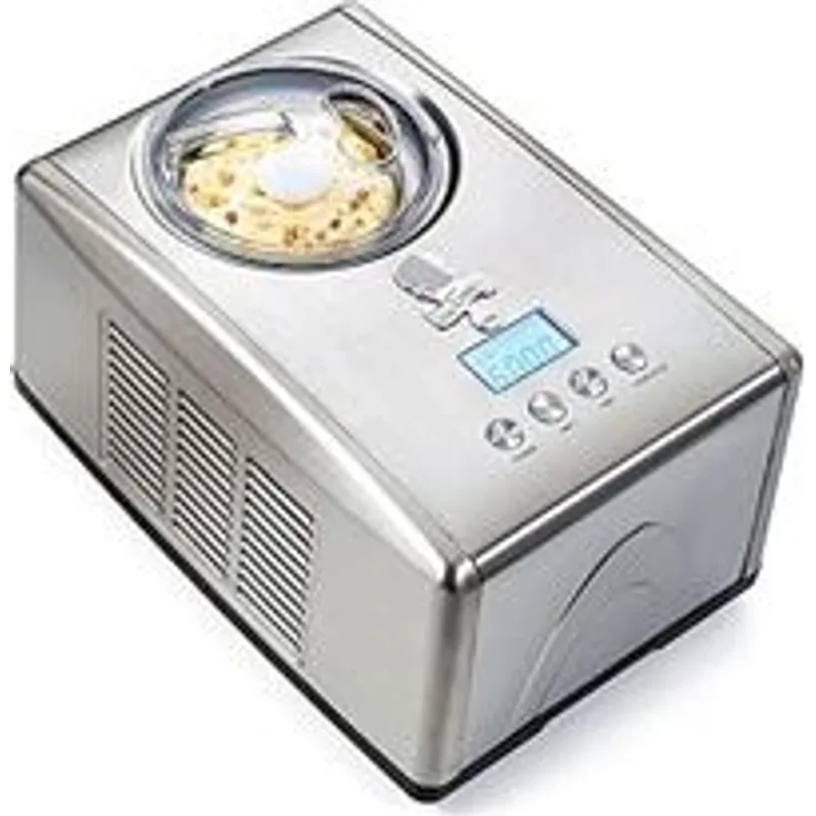 WILFA ICMS-C15 VANILLA Eismaschine mit Kompressor, 150W, Eis, Sorbet und Frozen Yoghurt, 1,5 Liter Fassungsvermögen, mit Kompressor, silber