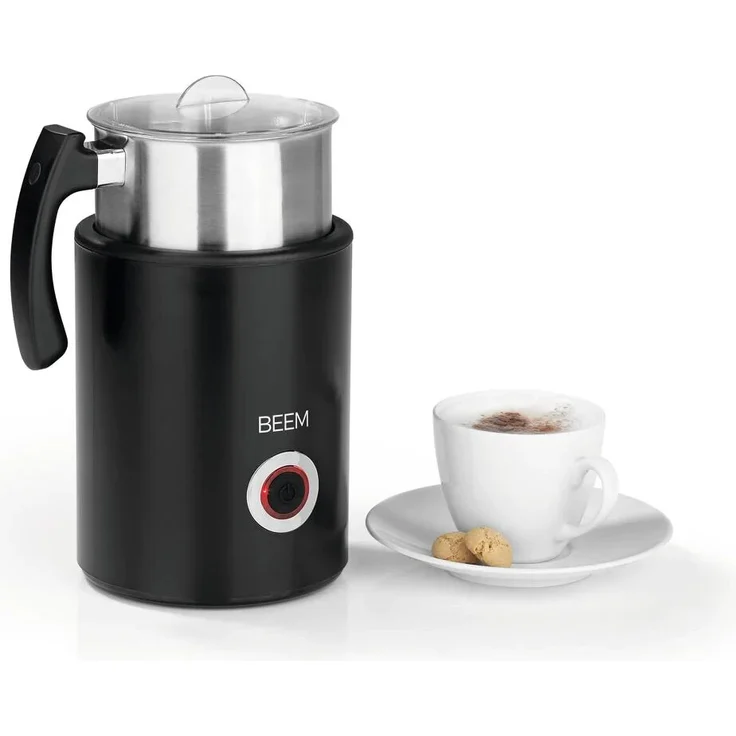BEEM MILK-PERFECT Induktions-Milchaufschäumer, 500W, Aufschäumen 260ml, Milch 500 ml, LED, Edelstahl, PP, schwarz – Bild 2