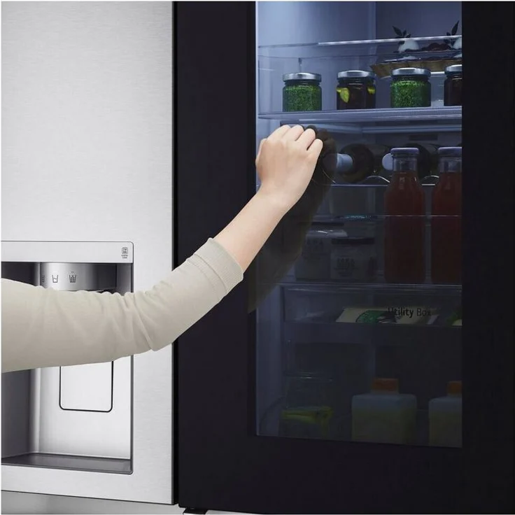LG GSXV90BSDE Side-by-Side-Kühlschrank, freistehend, silber, NoFrost, Wasserspender, Festwasseranschluss, Schnellgefrieren, Fresh Zone, Door-in-Door, IceMaker, Breite 91.3 cm – Bild 4