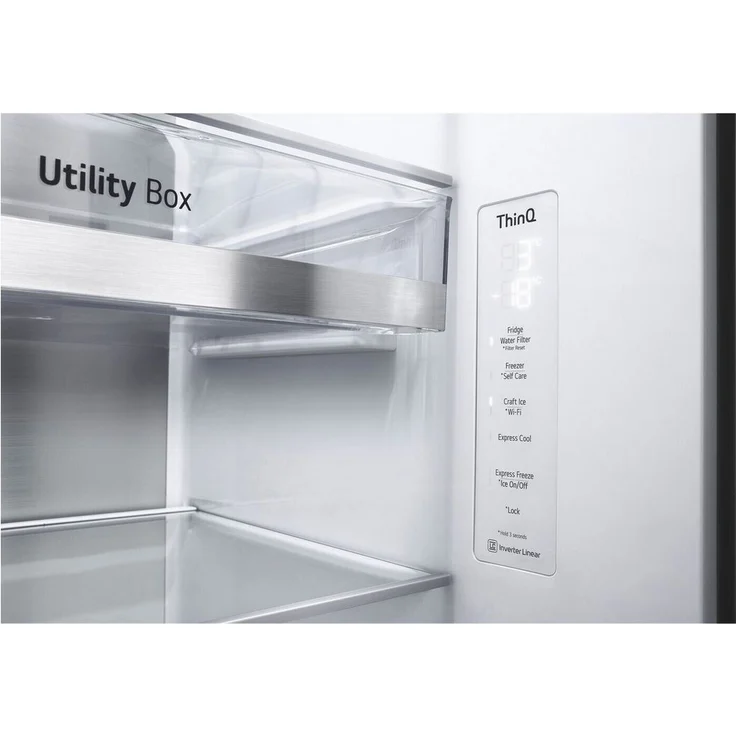 LG GSXV90BSDE Side-by-Side-Kühlschrank, freistehend, silber, NoFrost, Wasserspender, Festwasseranschluss, Schnellgefrieren, Fresh Zone, Door-in-Door, IceMaker, Breite 91.3 cm – Bild 7