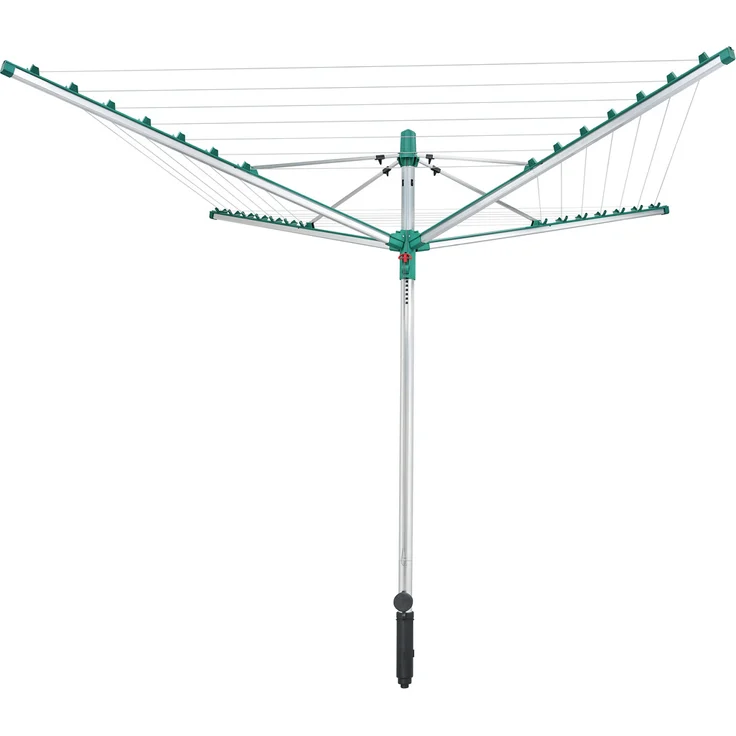 Leifheit Wäschespinne Linomatic V400 mit Leinenautomatik für saubere Leinen, 40m Leinenlänge für 4 Waschmaschinenladungen, mit Easy-Lift-System für leichtes Öffnen, inkl. Bodenhülse und Wäscheklammern – Bild 1