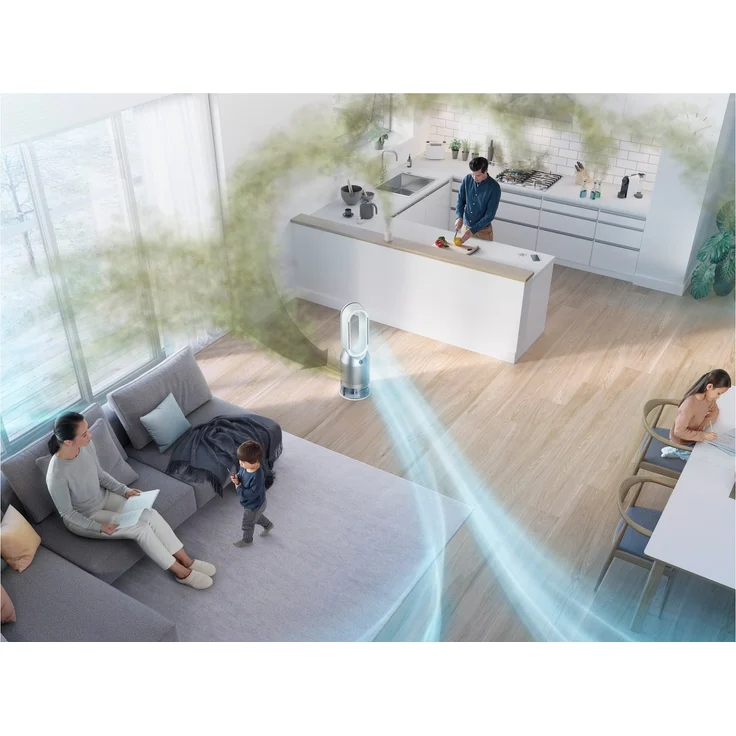 Dyson PH3A Humidify, Cool Auto React Luftreiniger mit Luftbefeuchtungsfunktion, 40 Watt, weiß-nickel, 419914-01 – Bild 5