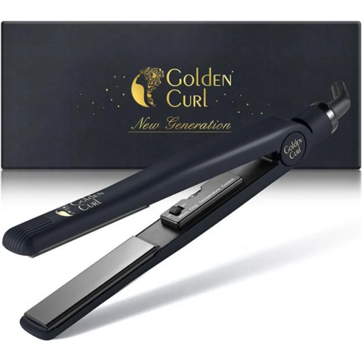 Golden Curl IL Nero Glätteisen Schwarz für seidig glattes Haar – Bild 1