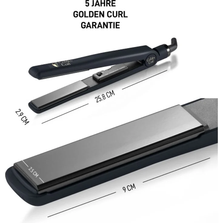 Golden Curl IL Nero Glätteisen Schwarz für seidig glattes Haar – Bild 7