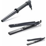 Golden Curl The Black Luxury Set Lockenstab Glätteisen, schwarz