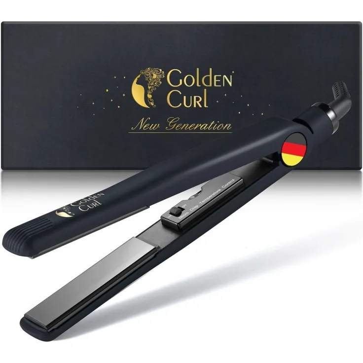 Golden Curl The Golden Deutschland Glätteisen für seidig glattes Haar, schwarz