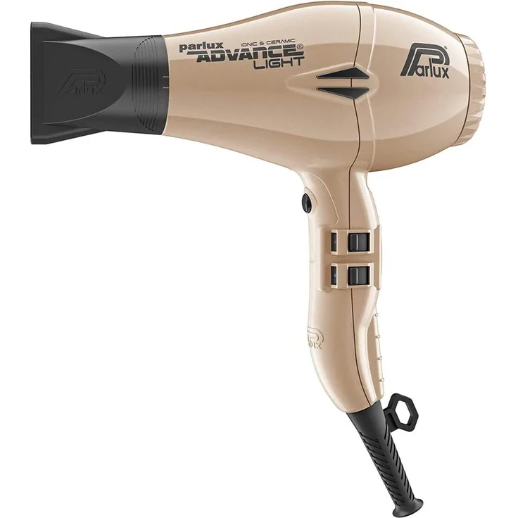 Parlux Profi-Ionen-Haartrockner Fön Advance Light Ionic & Ceramic, stark 2200 Watt, leicht und kompakt, für alle Styles und Haar-Typen, gold – Bild 1