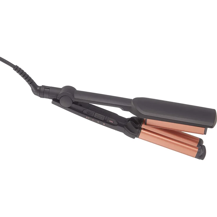 BaByliss W2447E Deep Waves Kreppeisen, max. 200 °C, 3 Temperaturstufen, Schnellaufheizung, Turmalin-Keramik Beschichtung, Abschaltautomatik, schwarz, bronze – Bild 3