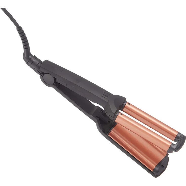 BaByliss W2447E Deep Waves Kreppeisen, max. 200 °C, 3 Temperaturstufen, Schnellaufheizung, Turmalin-Keramik Beschichtung, Abschaltautomatik, schwarz, bronze – Bild 2