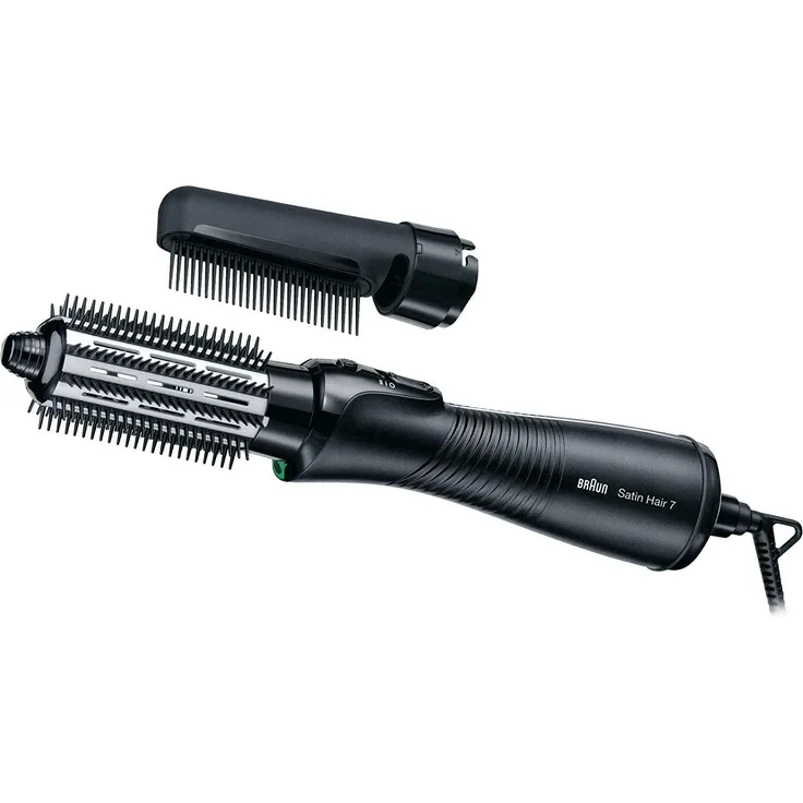 Braun Satin Hair 7 AS 720 Airstyler Warmluft-Lockenbürste, mit IonTec, inkl. Kamm-und Bürstenaufsatz, 700 Watt, schwarz