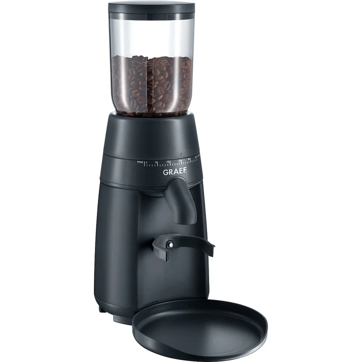 Graef CM 702 elektrische Kaffeemühle, variable Mahlgradeinstellung, Kegelmahlwerk, schwarz, 128 Watt – Bild 1