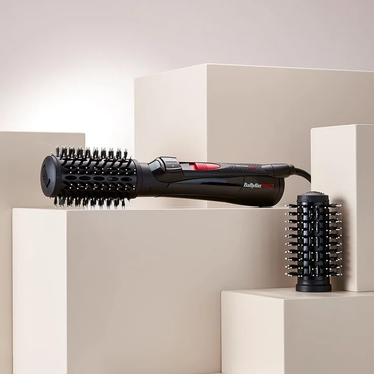 Babyliss Pro 102627 800 Watt Bürstenaufsätze 40 mm und 50 mm mit 2 Gebläsestufen inkl. 2 Stylingaufsätze, schwarz – Bild 3