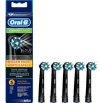 Oral-B CrossAction Black Edition Aufsteckbürsten, Borsten im 16-Grad Winkel für eine überlegene Reinigung, 5er-Pack, schwarz