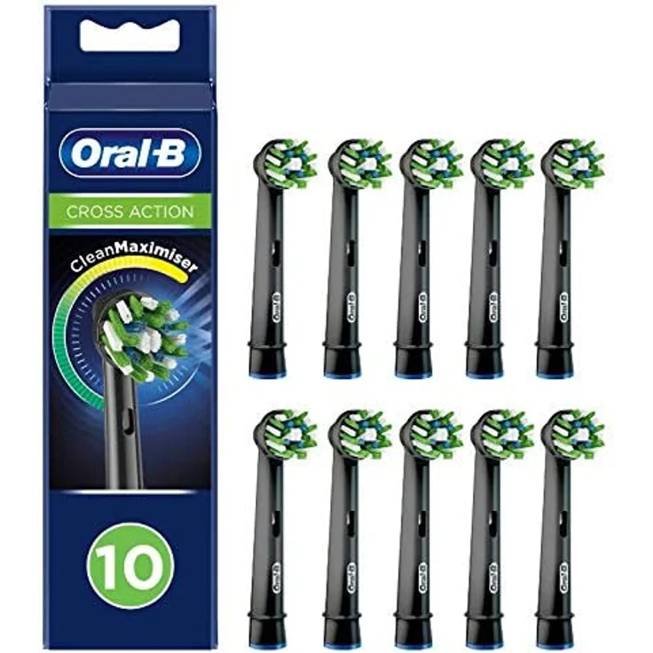 Oral-B CrossAction CleanMaximiser mit Indikatorborsten, 10er-Pack, black – Bild 1
