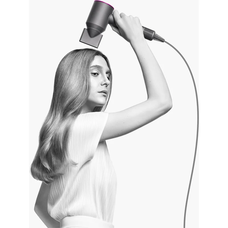 Dyson Supersonic HD07 Haartrockner, Ionen-Technologie, 1600 Watt, inkl. 5 Stylingdüsen, Generation 2021, anthrazit, fuchsia – Bild 8