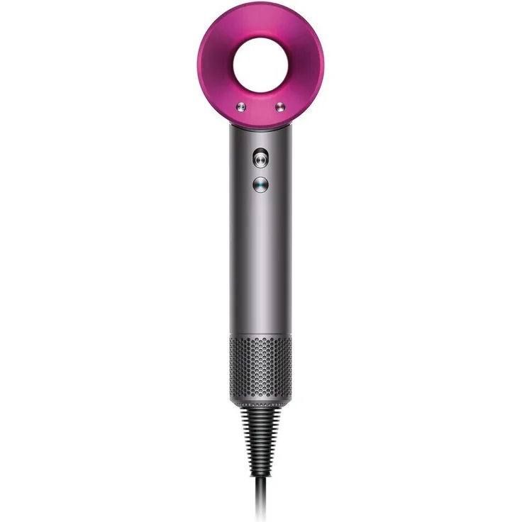 Dyson Supersonic HD07 Haartrockner, Ionen-Technologie, 1600 Watt, inkl. 5 Stylingdüsen, Generation 2021, anthrazit, fuchsia