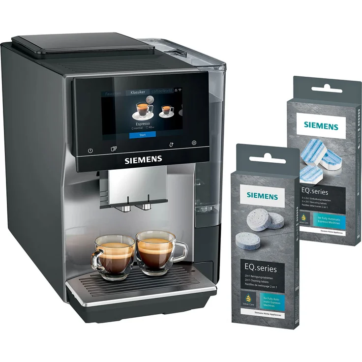 Siemens TP705D01 EQ.700 classic Kaffeevollautomat + TZ80001A Reinigungstabletten + TZ80002A Entkalkungstabletten – Bild 1