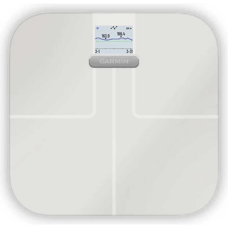 Garmin Index S2 Smart-Waage, weiß, Körperanalysewaage mit Gewichtstrend-Anzeige, weiß – Bild 5