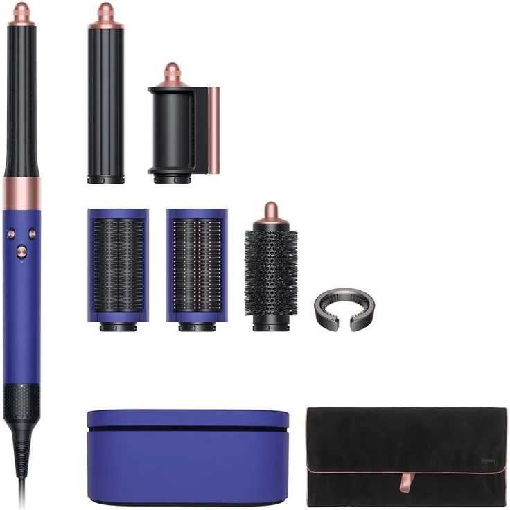 Dyson 426132-01 Airwrap Complete Long Multistyler für alle Haartypen Coanda-Effekt, 3 Temperaturstufen, Ionen-Technologie, Kaltstufe, inkl. 6 Aufsätze, neuer Trocknungs-Aufsatz für Styling-Vorbereitung, Gifting Edition 2022, violettblau, rosé