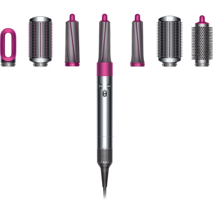 Dyson Airwrap Complete Multistyler für alle Haartypen Coanda-Effekt, 3 Temperaturstufen, Ionen-Technologie, Kaltstufe, inkl. 6 Aufsätze, nickel, fuchsia – Bild 1