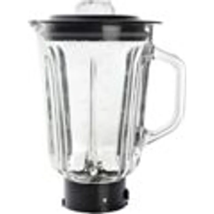 Lacor rührschüssel Complet 1,5 Liter Glas-RVS transparent-schwarz