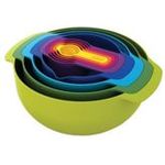 Joseph Joseph Nest 9 Plus Schüssel Set 9 teilig Rührschüssel Schale Mixbehälter Sieb Messbecher