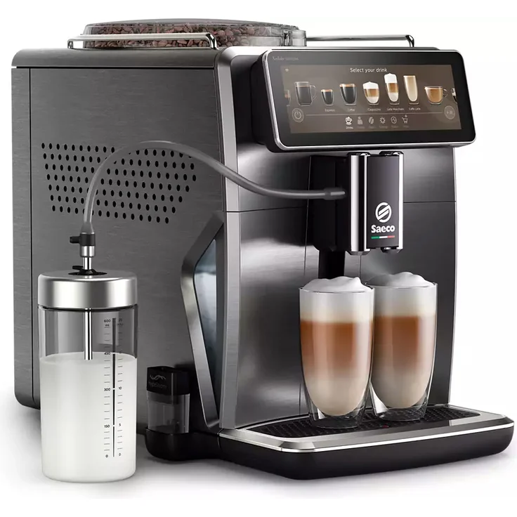 Saeco SM8889-00 Xelsis Suprema Kaffeevollautomat 22 Kaffeespezialitäten (Touchscreen, 8 Benutzerprofile), titan – Bild 3