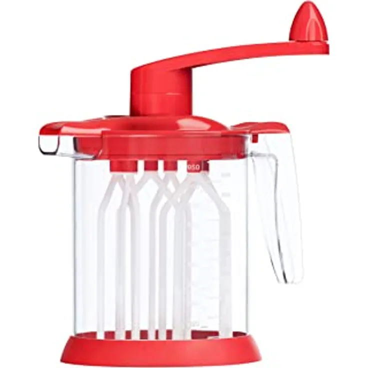Kelomat Rührchef Handmixer ohne Strom Gefäss mit Trichter und Messskala
