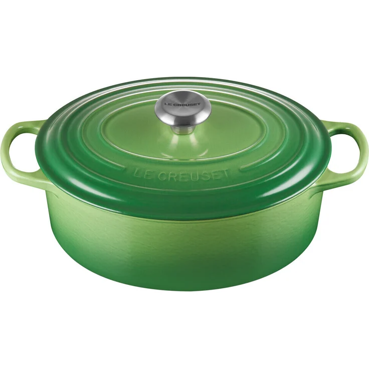 Le Creuset Signature Bräter, oval, 31 cm, bamboo green – Bild 1