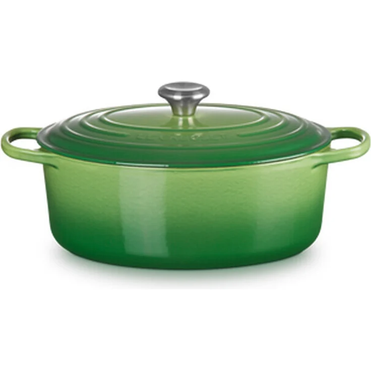 Le Creuset Signature Bräter, oval, 31 cm, bamboo green – Bild 2