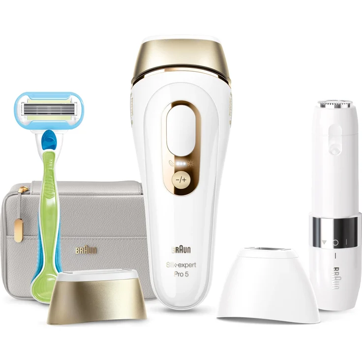 Braun Silk-expert Pro 5 PL5159 IPL-Haarentfernungsgerät + Mini-Gesichtsrasierer - rosegold & weiß – Bild 1