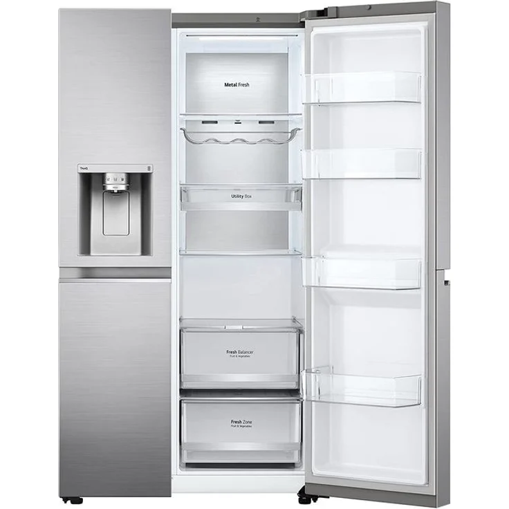 LG GSLV90PZAD Side-by-Side-Kühlschrank, freistehend, platinum silver, NoFrost, Wasser- und Eiswürfelspender, Festwasseranschluss, WiFi, Breite 91.3 cm - Preisvergleich – Bild 4