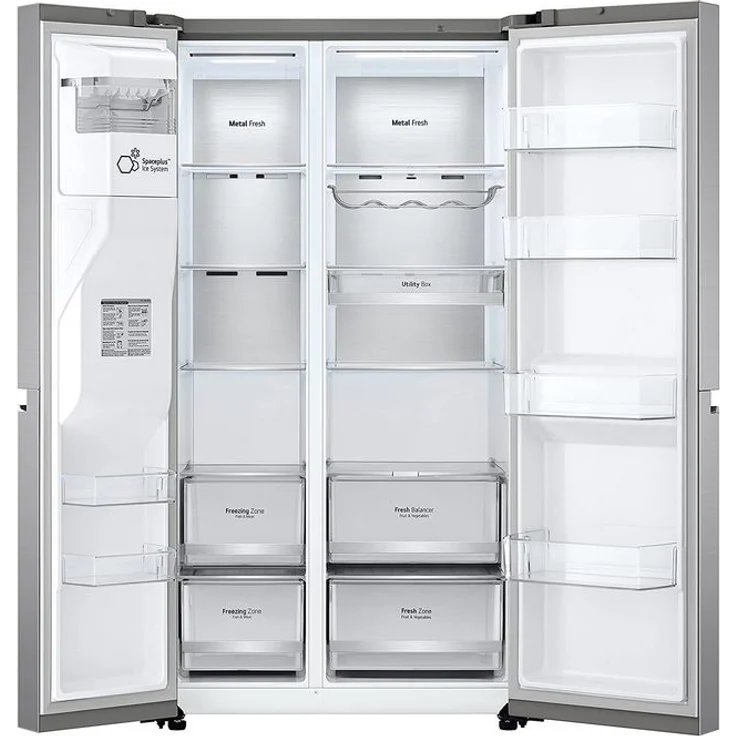 LG GSLV90PZAD Side-by-Side-Kühlschrank, freistehend, platinum silver, NoFrost, Wasser- und Eiswürfelspender, Festwasseranschluss, WiFi, Breite 91.3 cm - Preisvergleich – Bild 5