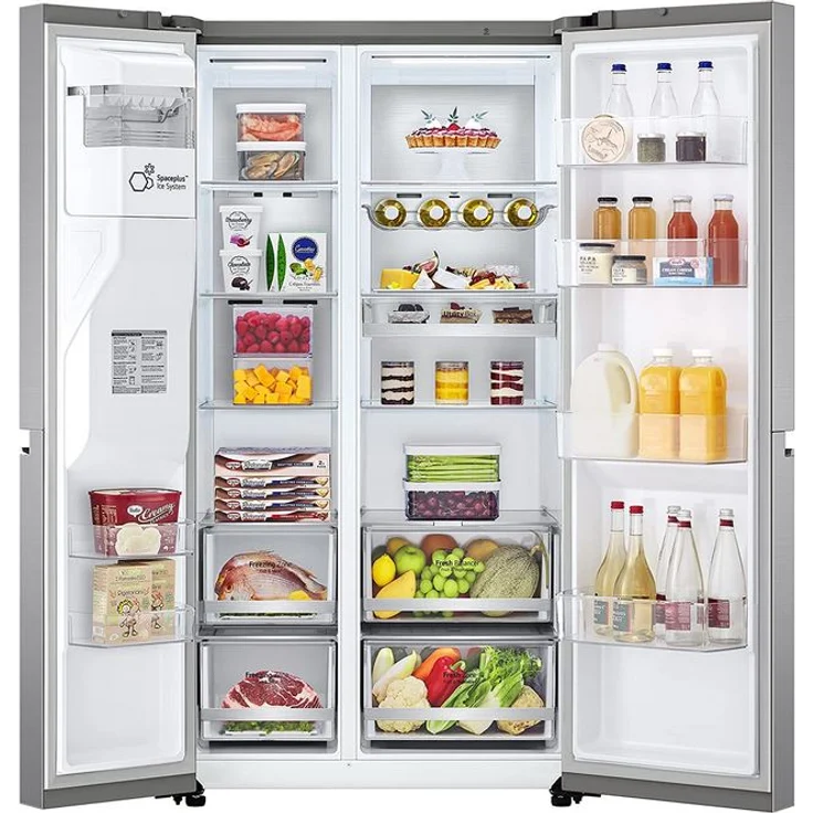 LG GSLV90PZAD Side-by-Side-Kühlschrank, freistehend, platinum silver, NoFrost, Wasser- und Eiswürfelspender, Festwasseranschluss, WiFi, Breite 91.3 cm - Preisvergleich – Bild 7