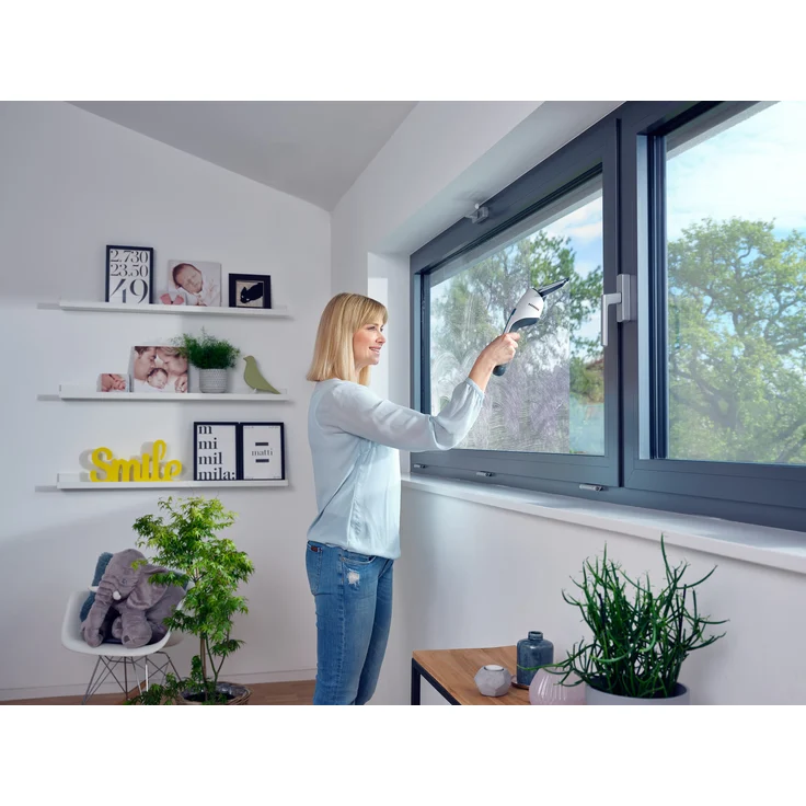 Leifheit Nemo Click 51042 Fenster- und Badsauger, 45 min Akkubetrieb, inkl. Adapter für alle Click-System Stiele, weiß-türkis – Bild 13
