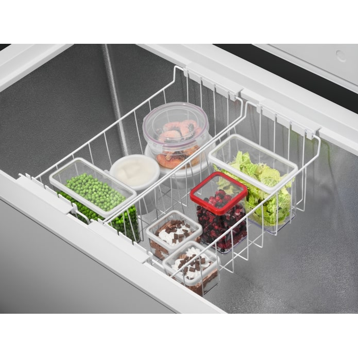 AEG AHB526D1LW Gefriertruhe, freistehend, weiß, LowFrost, Schnellgefrieren, LED, Breite 96 cm, Energieklasse D – Bild 5